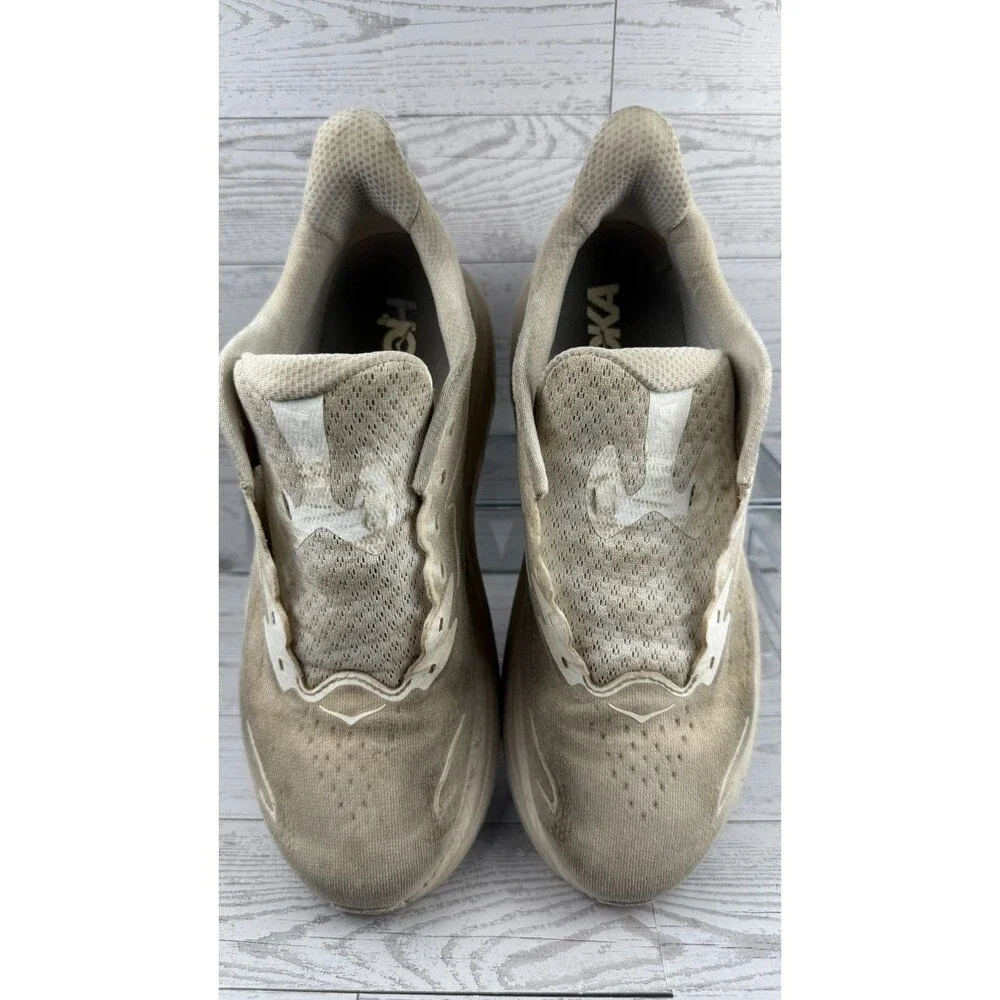 Hoka One One Clifton 10 1162031-WWH White 10.5B Women Sneaker Running Shoes #199
